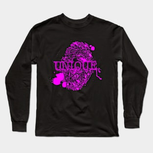 Unique Pink Thumbprint Long Sleeve T-Shirt